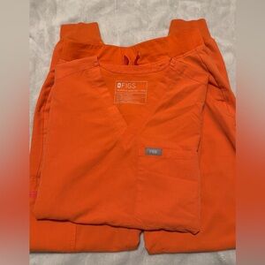 XXS Figs Vibrant Orange Medical Scrubs